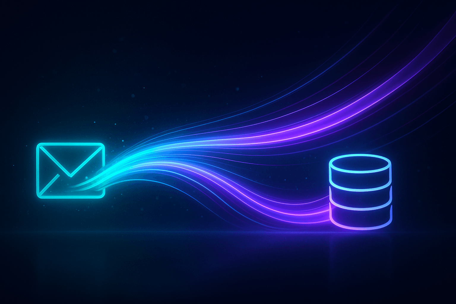 Glowing engagement event packets streaming from a messaging platform into a database table